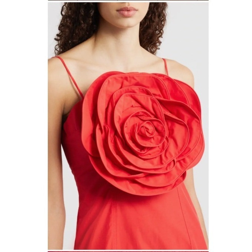 Farm Rio Red Balloon 3D Floral Mini Dress | Size M - Picture 11 of 12